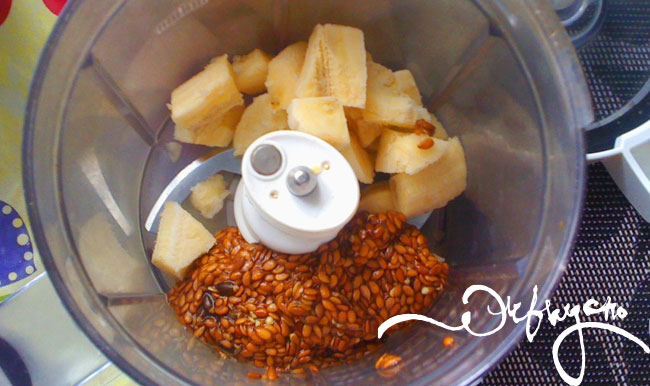 Льняная каша с бананом