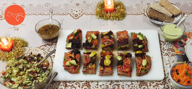 Овощной торт с соусом "Маринара" от Большуновых