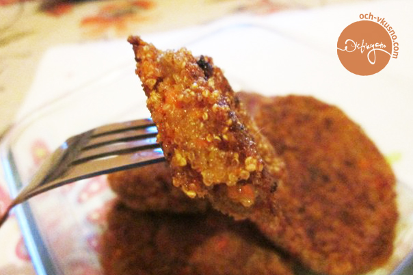 Морковно-амарантовые котлеты (vegan)