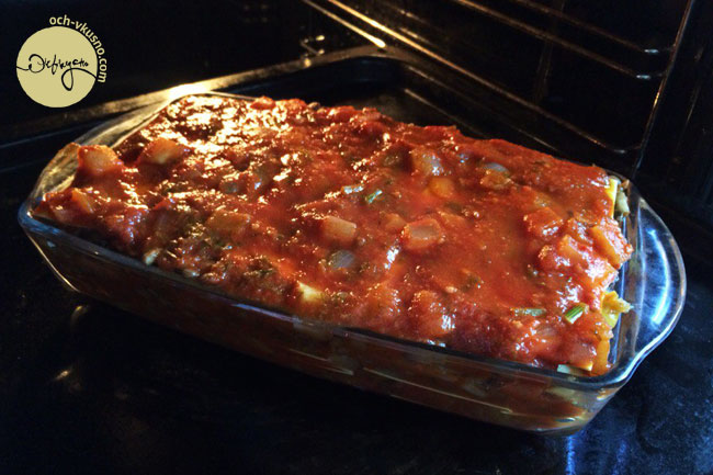 Лазанья с начинкой из чечевицы