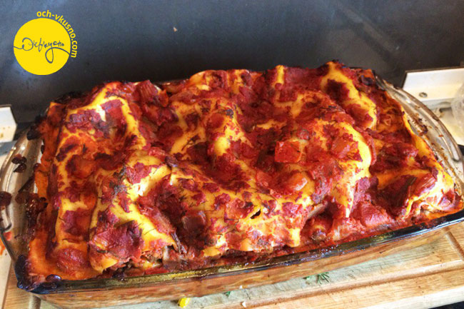 Лазанья с начинкой из чечевицы